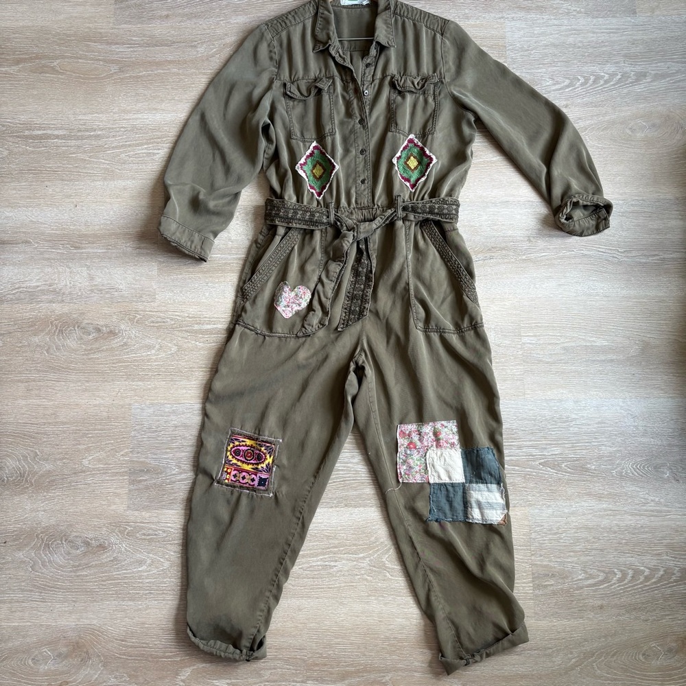 Anthropologie Jane Jumpsuit with Custom Patches - Picture 10 of 15